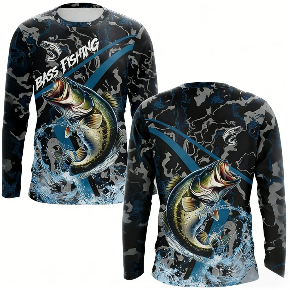 Hiking - T-shirt de pêche pour homme, manches