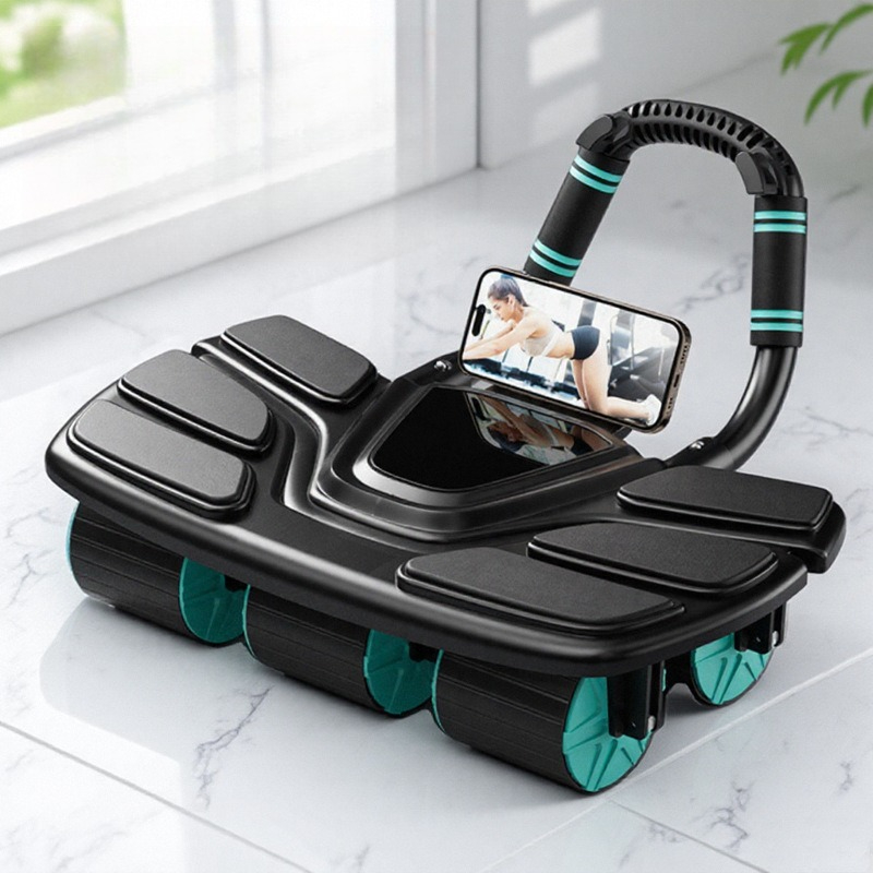 Ab Roller Wheel With Elbow Support - Rouleau abdominal à six roues avec