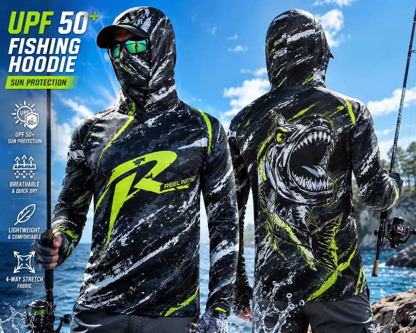 Maillot de pêche unisexe à man - Fishing avis et prix