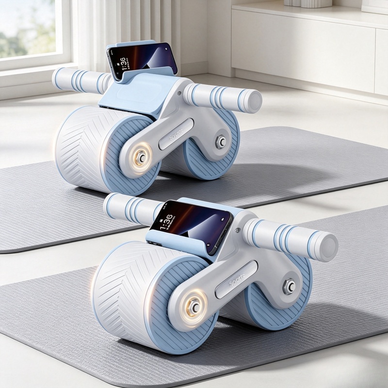 Rouleau abdominal à double rou - Ab Roller Wheel With Elbow Support avis et prix