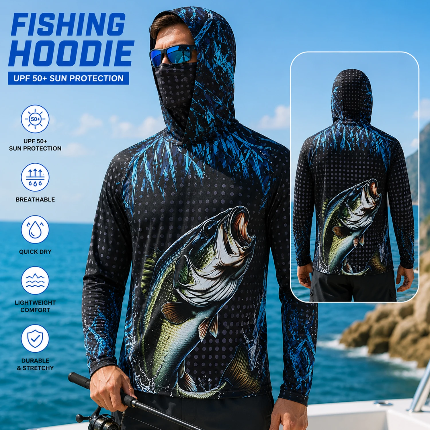 Sweat à capuche de pêche pour  - Hiking avis et prix